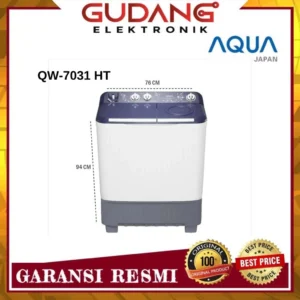 TWIN TUBE 7 KG AQUA QW-7031HT MESIN CUCI 2 TABUNG AQUA QW 7031 HT