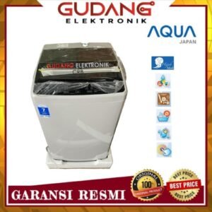 mesin cuci 1 tabung aqua qw 77dh 7kg otomatis hijab mode qw 77dh