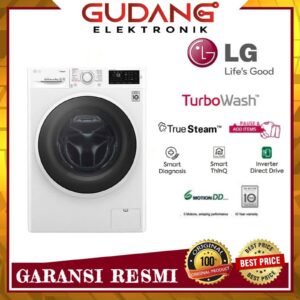 mesin cuci 1 tabung frontloading 7kg lg fc 1207 s3w turbowash fc1207