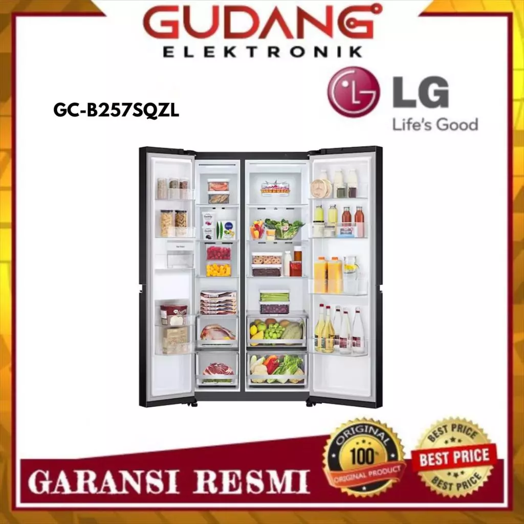 kulkas 4 pintu lg gc b257sqzl side by side 647 liter lg gc b 257 sqzl kulkas 4 pintu lg gc b257sqzl side by side 647 liter lg gc b 257 sqzl