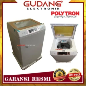 mesin cuci 1 tabung polytron paw 1028 y/w top load polytron paw 1028