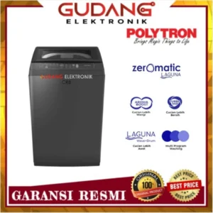 mesin cuci 1 tabung polytron paw 1029 y laguna top load poly paw 1029y