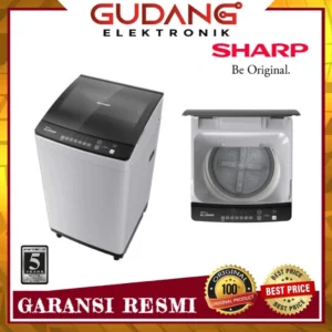 mesin cuci 1 tabung sharp es m9000t gg top load sharp esm 9000 tgg